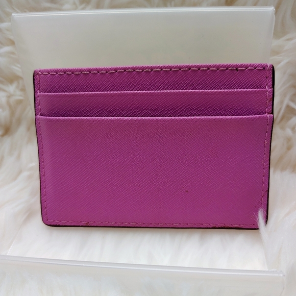 Kate Spade Vibrant Pink Purple Card Wallet - Picture 2 of 8